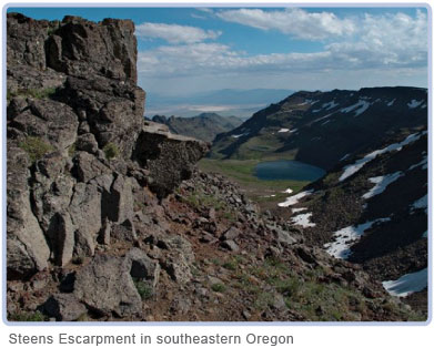 Steens Escarpment in southeastern Oregon